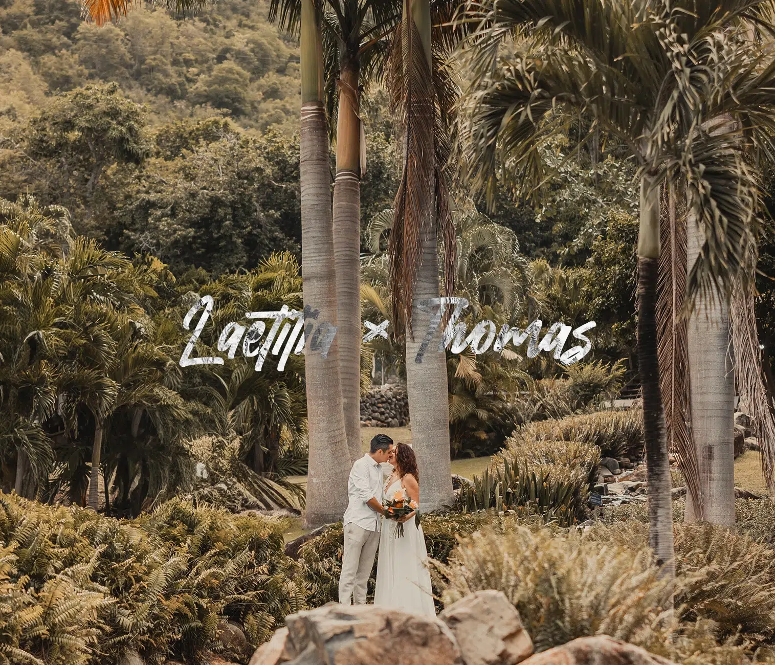 Mariage de Laetitia et Thomas sur la plage de Grand-Case - Saint-Martin, Île des Antilles françaises