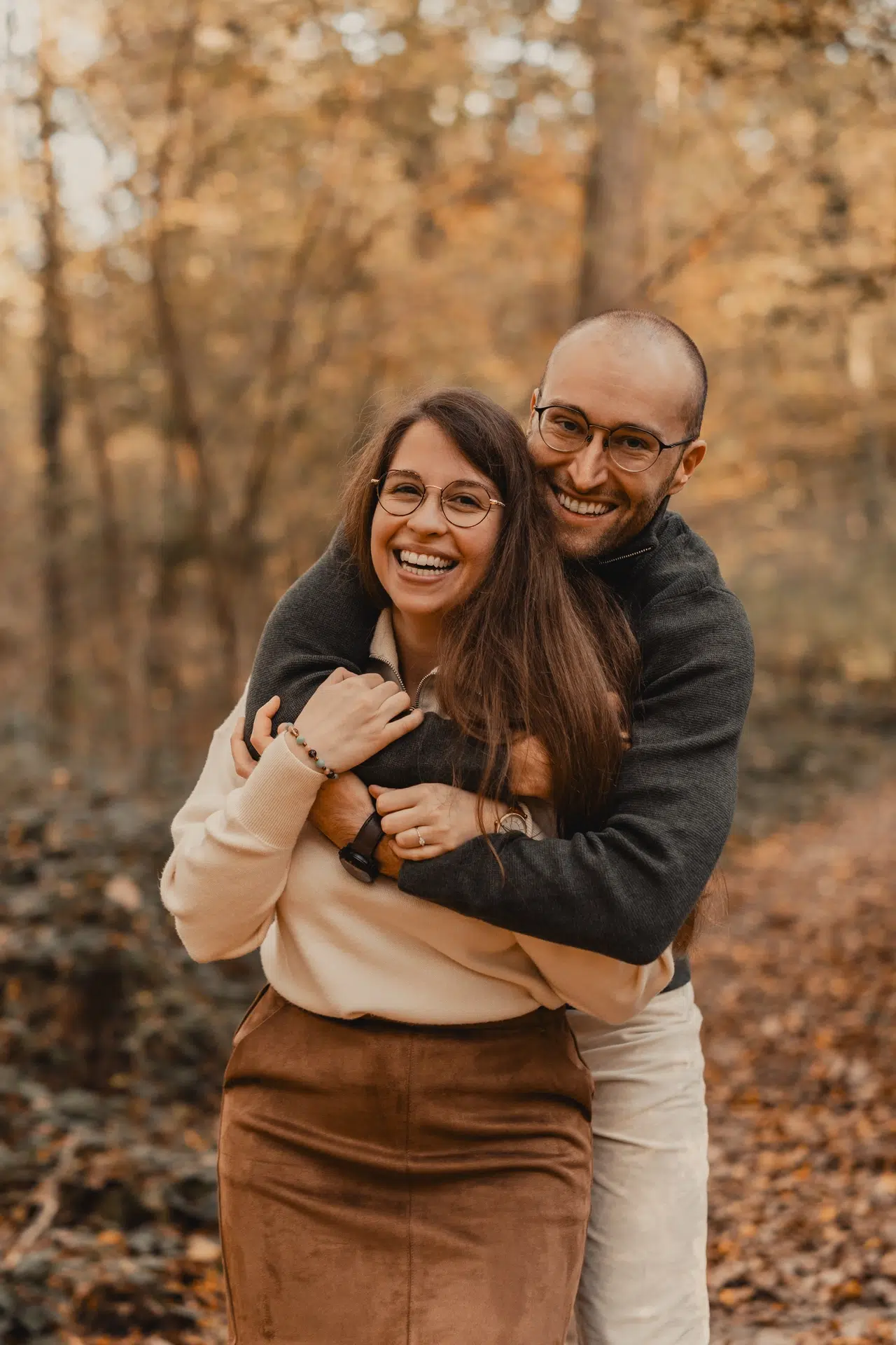 Shooting couple de Marine et Guillaume au Waldeck – Riedisheim, Haut-Rhin, Alsace – Pour la création des faire-part de mariage