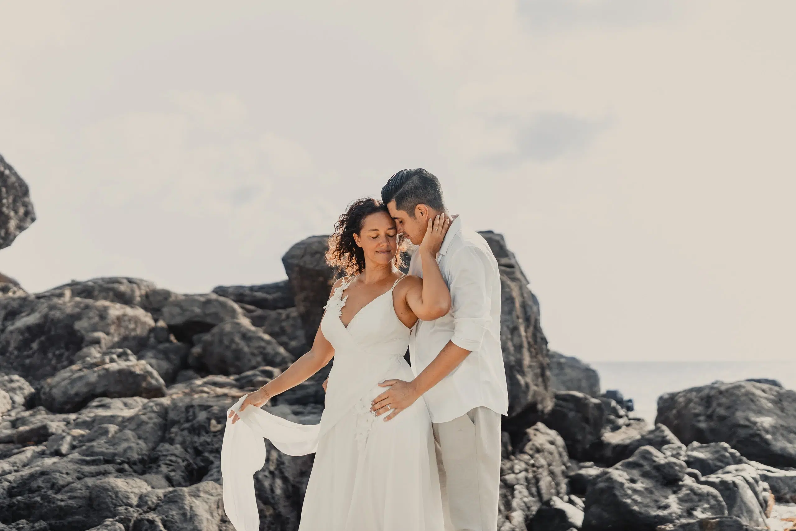 Mariage de Laetitia et Thomas sur la plage de Grand-Case - Saint-Martin, Île des Antilles françaises